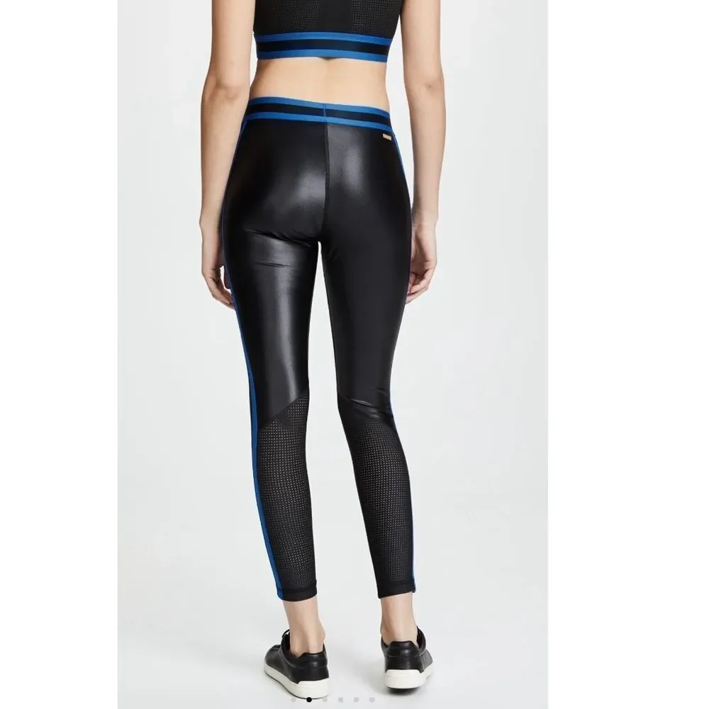 NWT ALALA Varsity Mesh Detailed Shiny Leggings - Picture 7 of 9